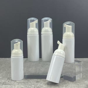 Foaming <b>Bottle</b> 50ml 2oz PET Cosmetic Soap PET Facial Cleanser Mousse Dispenser White Foam <b>Pump</b> <b>Bottle</b> - Product Image 4