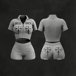 Camisetas Personalizadas con Logotipo para Mujer, Conjunto 2025, 100% Algodón Tejido, Estilo Hip Hop, Alta Calidad, Color en Contraste, Ropa de Moda Femenina - Product Image 2