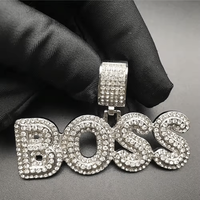 Hip Hop bijoux Pass diamant testeur Cool glacé lettre mots grand D couleur VVS Moissanite patron pendentif pour chaîne épaisse hommes
