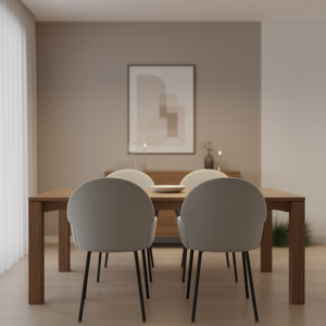 เก้าอี้รับประทานอาหารกำมะหยี่ทันสมัย ​​ขาโลหะหุ้มเบาะสีเทา เฟอร์นิเจอร์บ้านร่วมสมัย ชุด 2 ตัว - Product Image 2