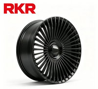 عجلات RKR المصنعة الجديدة ذات التجويف العميق مقاس 16/17/18/19 بوصة، 5x120 4x100 5x114.3، محاور فاخرة مصقولة للغاية بطلاء الكروم