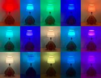 Lampe de table portable sans fil rechargeable pour hôtel, restaurant, maison, ambiance décorative, en tissu ABS moderne avec LED RGB