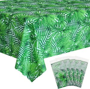 HIPIE Tropical Luau nappe en plastique Hawaii feuilles de palmier couverture de Table pour bébé fête d'anniversaire été Zoo <span class=keywords><strong>Jungle</strong></span> <span class=keywords><strong>Safari</strong></span> thème - Product Image 4