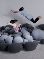 Coussin de canapé et oreiller en galets de pierre de forme extraterrestre pour une personne, multifonctionnel, design créatif DIY, rembourrage en coton PP, pour usage au bureau