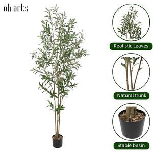 Oh Arts <span class=keywords><strong>Precio</strong></span> de fábrica 180 CM Altura Artificial Real Touch <span class=keywords><strong>Olivo</strong></span> Plantas <span class=keywords><strong>en</strong></span> <span class=keywords><strong>maceta</strong></span> de plástico negro para decoración interior - Product Image 6