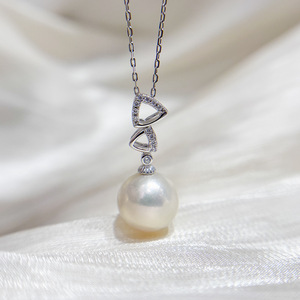 Collar con Colgante de Plata de Ley S925 31460 para Mujer, con Cuentas Redondas de 10-15 mm, Soporte Vacío para Accesorios, 31460, Accesorios para Perlas DIY - Product Image 2