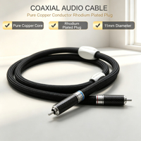 Câble audio coaxial YIVO XSSH, conducteur en cuivre pur, fiche plaquée rhodium, diamètre 11 mm, câble de signal Hi-Fi blindé