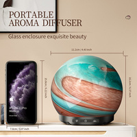 Diffuseur d'arômes électrique USB à commande par application, design moderne, pour huiles essentielles, en forme de pastille de marbre, économique, pour chambre et maison