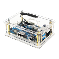 Boîtier de protection transparent en acrylique Orange Pi 3 LTS avec ventilateur de refroidissement Refroidissement actif pour Orange Pi 3lts