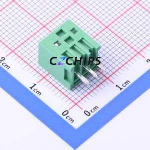 DB2EVC-2.54-3P-GN Plug-in Terminal Block Through hole,P=2.54mm Connector Board-to-Board / Socket - Closed 1x3P 2.54mm Green - Product Image 2