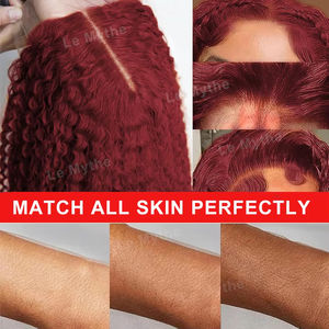 <span class=keywords><strong>Cheveux</strong></span> vietnamiens 99J <span class=keywords><strong>couleur</strong></span> perruques vague profonde bouclés bordeaux dentelle frontale perruque <span class=keywords><strong>cheveux</strong></span> humains Hd dentelle avant vin rouge <span class=keywords><strong>couleur</strong></span> vague profonde perruques - Product Image 5