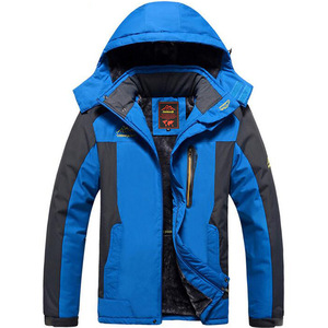 Veste d'hiver coupe-vent pour homme, grande taille, avec doublure en polaire, manteau d'alpinisme épaissi, vêtements de randonnée - Product Image 3
