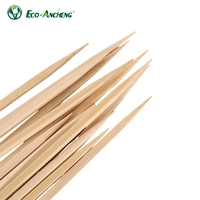 Brochettes jetables en bambou en gros, écologiques, style coréen, bâtonnets ronds pour brochettes de viande, grillades, taille personnalisée