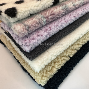 Thời Trang Cao Tùy Chỉnh Bán Buôn Dệt Kim In 100% Polyester Nâu Lông Cừu Boucle Tweed Vải Cho Áo Khoác Mùa Đông - Product Image 1