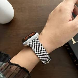 Bandes imprimées léopard Bracelets de montre en tissu pour fabricant de <span class=keywords><strong>bracelet</strong></span> de montre <span class=keywords><strong>apple</strong></span> 41mm/40mm ultra 2 <span class=keywords><strong>Bracelet</strong></span> 49mm pour montre intelligente - Product Image 5