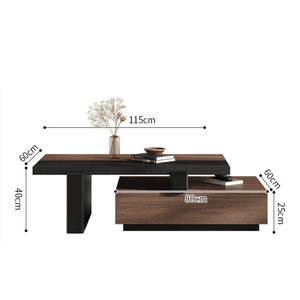 Table basse extensible de style antique, design moderne, haut de gamme, rangement créatif, salon, meubles de maison luxueux, rectangulaire - Product Image 5