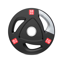 Plaques de poids en fonte recouvertes de caoutchouc durables et portables de 2,5 kg/5 kg/10 kg/15 kg/20 kg/25 kg pour la musculation et l'exercice en salle de sport