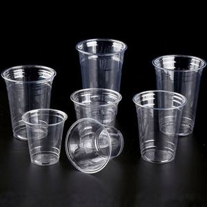 Gobelet en plastique PET transparent à fond plat de 90 mm de diamètre, 360 ml, personnalisable, vente en gros, pour lait, bubble tea, boba, café - Product Image 3