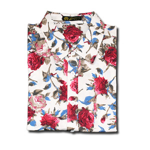 Fabricante hombres flor impreso Hawaiano de manga corta Camiseta casual - Product Image 3