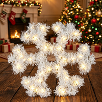 Einseitige Schneeflocken-Weihnachts-LED-Lichterkette in Warmweiß zum Aufhängen für DIY-Logo-Individualisierung und einfache Weihnachtsbaumdekoration
