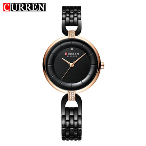 นาฬิกาควอทซ์ผู้หญิงกันน้ำปฏิทินคู่9052นาฬิกาสายสแตนเลสหน้าปัดกลมสำหรับนักธุรกิจ - Product Image 4