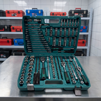 Ensemble d'outils de mécanicien pour réparation automobile, 216 pièces, en acier au chrome-vanadium, clé à cliquet rapide, tournevis, étui rigide