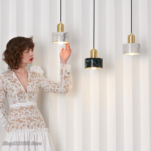 Lámparas colgantes de mármol nórdico con luz LED, lámpara colgante de una sola cabeza <span class=keywords><strong>para</strong></span> dormitorio, arte moderno y sencillo, decoración creativa <span class=keywords><strong>para</strong></span> comedor - Product Image 5