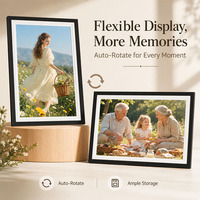 Bingkai Foto Video Digital Desktop 10.1 Inci Wi-Fi Cloud Layar Sentuh IPS Pemutaran Otomatis Video Musik Tampilan Jam Elektronik
