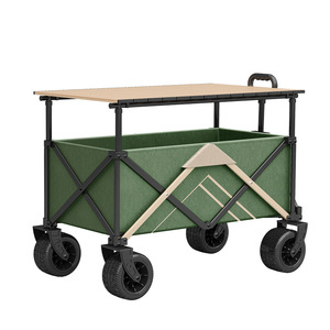 Carrito de Camping Plegable 120x80x60cm, Capacidad de Carga 200kg, Acero, Cuatro Ruedas Giratorias, Mango Telescópico, Almacenamiento, Uso en Exteriores - Product Image 4