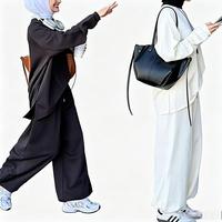 Vêtements islamiques d'hiver, tricot ample respirant, vêtements de sport modestes pour musulmanes, pull à col rond à manches longues