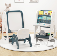 Table d'apprentissage pour enfants à hauteur réglable Chevalet d'art pour tout-petits avec chaise