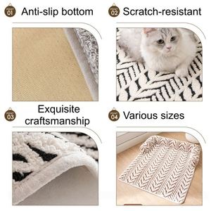 Pet Cushion Modern Soft Pet Cushion Skin-Friendly Luxury Collapsible Mattress Cotton Fleece Cover Polyester Fiber - Product Image 6