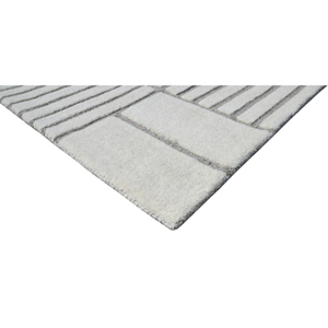 Modern Geometric Area Rug Rectangle Gray Wool Acrylic Tufted Non-Slip Living Room Floor Carpet in wholesale price - Product Image 2