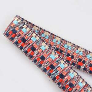 Custom 100% Polyester Jacquard Ethnic <b>Ribbon</b> Trim Custom Logo Eco-Friendly for Guitar Shoulder Strap Home Textile Accessories - Product Image 3