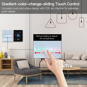 Thermostat de chauffage WiFi programmable MOES Tuya, régulateur de température ambiante avec commande manuelle coulissante - Product Image 3