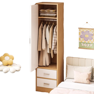 Armario moderno de una puerta corredera para dormitorio, unidad pequeña para el hogar, armario de almacenamiento de suelo para huecos, ideal para habitaciones de alquiler. - Product Image 1