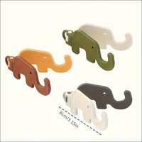 Support de téléphone portable en plastique en forme d'éléphant mignon, support de chevet portable, boucle porte-clés, pliable, facile à transporter, modèle SJZJ_18, longueur 8 cm