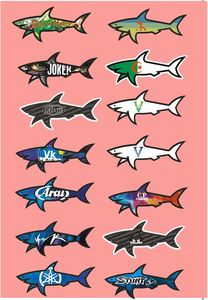 3D Paul Shark Sticker Waterproof Cartoon Sticker Wholesale Inventory Sticker Paul Shark Logo Sticker - Product Image 2