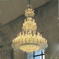 Classique hauteur 2 mètres or bougie centre de mariage pendentif lumière salle de banquet lustres en cristal personnalisés