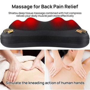 Rechargeable Shiatsu <b>Back</b> and Neck Massager Rechargeable 3D Kneading Deep Tissue Massage Pillow with Heat - Product Image 3