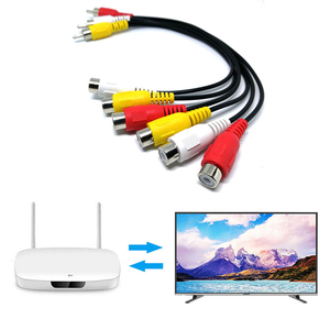 Venta <span class=keywords><strong>caliente</strong></span> Durable 3 Rca macho Jack 11 hembra Rca divisor de enchufe 25cm cable RCA - Product Image 5