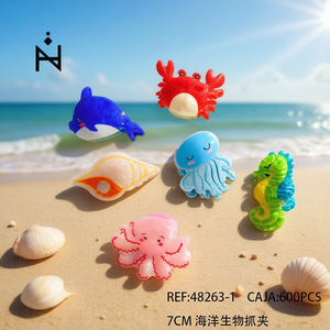 Fermaglio per capelli Ocean Series Claw Clip da 7 cm per bambini con design a forma di creature marine - Product Image 3