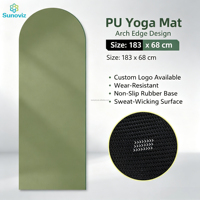 Tapis de yoga en caoutchouc naturel avec couche supérieure en PU, anti-déchirure, tapis de fitness portable avec sangle de transport