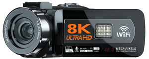 Caméras numériques, caméra 8K, caméra vidéo 4K, caméra de vlog, caméra de streaming 4K, caméra vidéo numérique 48MP Wifi HDMI avec micro externe - Product Image 2