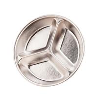 Assiette à 3 compartiments en titane pur, écologique, légère, portable, passe au lave-vaisselle, durable, pour le camping et la vie quotidienne