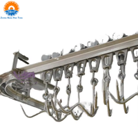 Crochet à poulie double rail en acier inoxydable robuste de type W pour l'élevage de moutons et de chèvres, équipement de suspension pour l'abattage et le traitement en abattoir