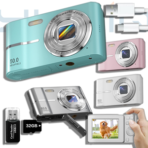 กล้อง Yuniq 4K Beauty พร้อมระบบออโต้โฟกัสสำหรับเซลฟี่ ภาพถ่ายความละเอียดสูง 50MP ซูม 16 เท่า พกพาสะดวก รุ่น M03 กล้องวิดีโอมินิขนาดเล็กราคาประหยัด สำหรับถ่ายวิดีโอบล็อกลง Youtube - Product Image 1