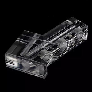 Custom CNC Machined PMMA Transparent Drilling <b>Block</b> with Stainless Steel Inserts Non- Machined - Product Image 5