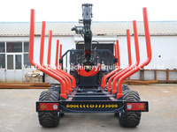 Remorque Forestière Tout-Terrain 10T avec Grues Hydrauliques Forestières Puissantes 6.5m 7.0m, Certifiée TUV CE Europe