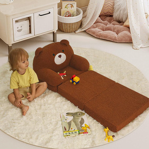 Canapé pour enfants en forme d'<span class=keywords><strong>ours</strong></span> brun JINS, pliable, en peluche, <span class=keywords><strong>fauteuil</strong></span> pour tout-petits, animal de dessin animé, canapé simple pour bébé - Product Image 6